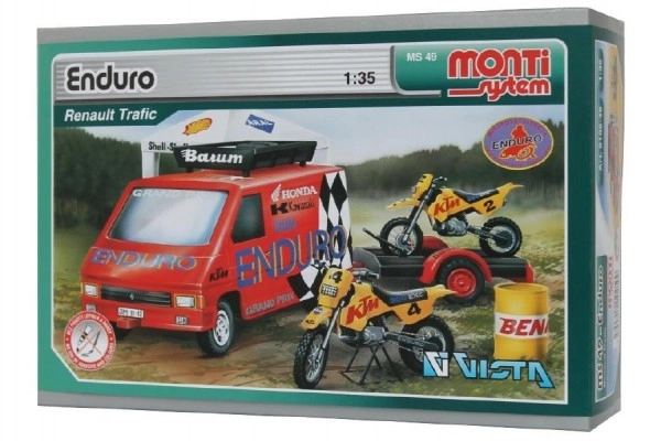 Bouwset Monti System MS 49 Enduro Renault Trafic 1:48 in doos 22x15x6cm