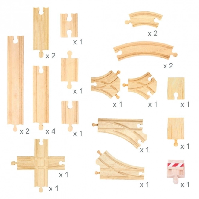 Bigjigs Rail Houten Spoor Set 25 stuks