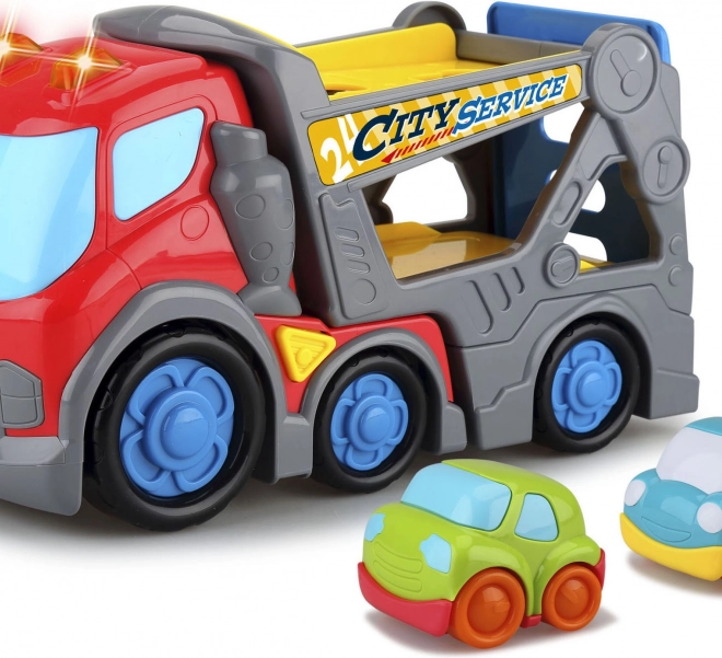 Kiddy takelwagen met effecten, 31 cm + 2 auto’s 9 cm