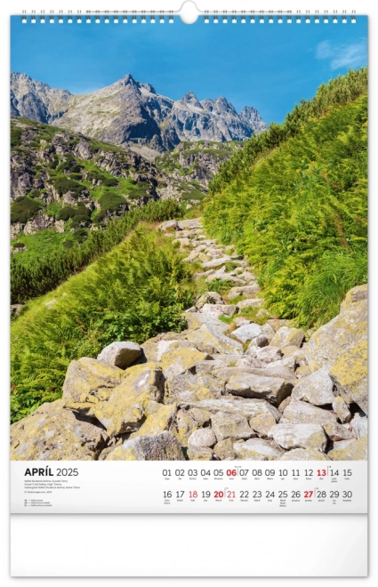 NOTIQUE Muurkalender Tatra 2025, 33 x 46 cm