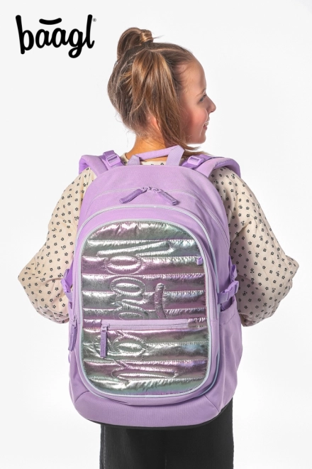 Baagl Set 3: Rugzak, Etui en Zak Lavender