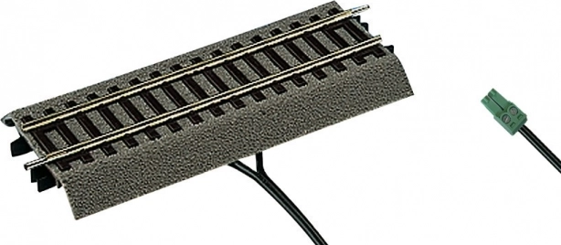 ROCO LINE rechte rail met bedding 115 mm (H0) met digitale ingang