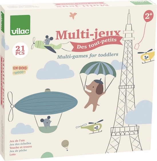 Set spellen met dieren voor de allerkleinsten 4 in 1 Vilac