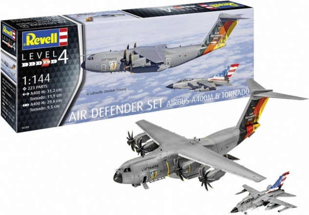 Bouwpakket vliegtuigen Air Defender 1/144 – AIRBUS A400M en TORNADO