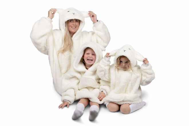 Cozy Noxxiez kindermantel deken met capuchon Schaapje