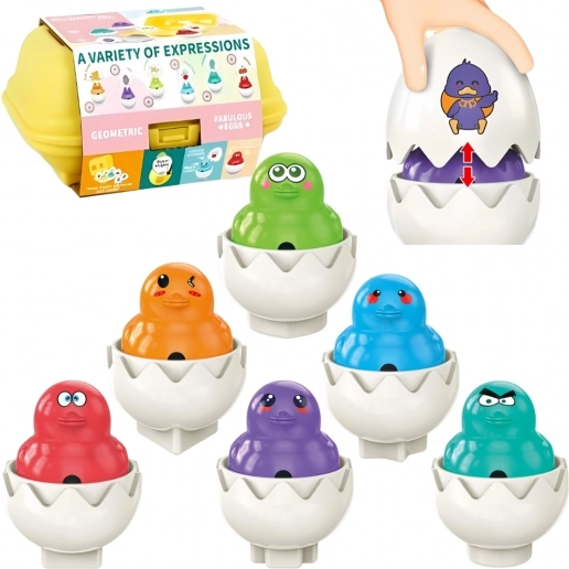 WOOPIE Mozaïek Montessori Eieren Piep 6 stuks