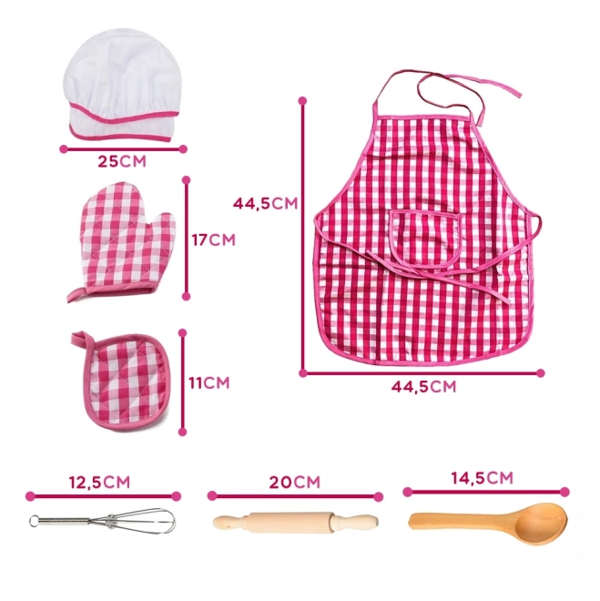 Set Kleine Kok Keukenschort met Accessoires 7 stuks