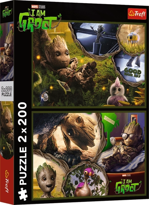 Puzzel 2×200 stukjes – I am Groot MARVEL Guardians