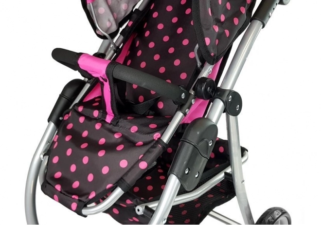 Kinderwagen 2 in 1 met tas voor kinderwagen Zwart en Roze