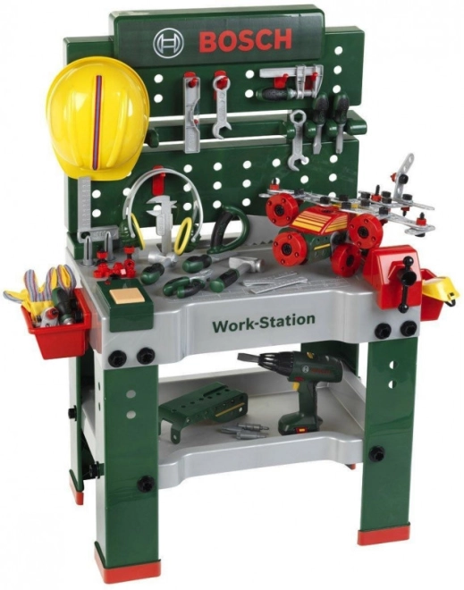 Realistische werkbank met pegboard