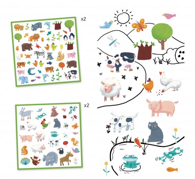 DJECO Stickers Dierentuin