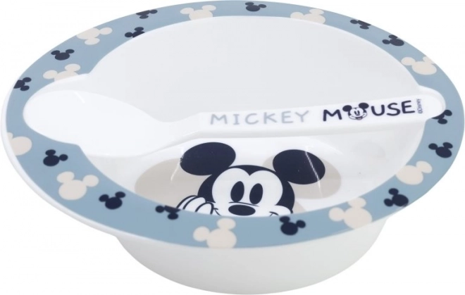 STOR Kom Beker met Lepeltje Mickey Mouse