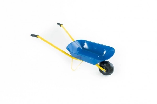 Metalen kruiwagen blauw 75x30x40cm in zak