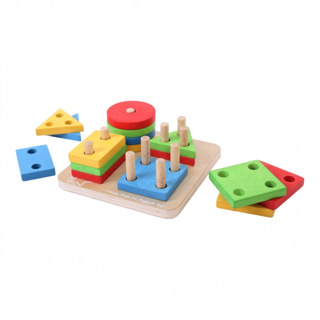 Stapelen van kleurrijke vormen Bigjigs Baby