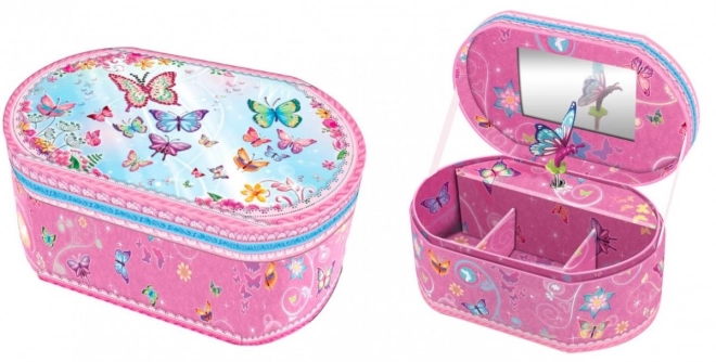 Ovale muziekdoos Pecoware - Vlinders 2