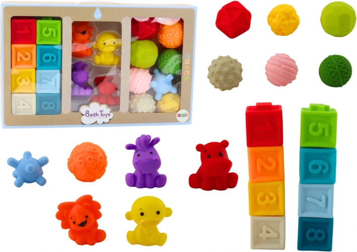 Zachte educatieve badblokjes - Dieren en vormen