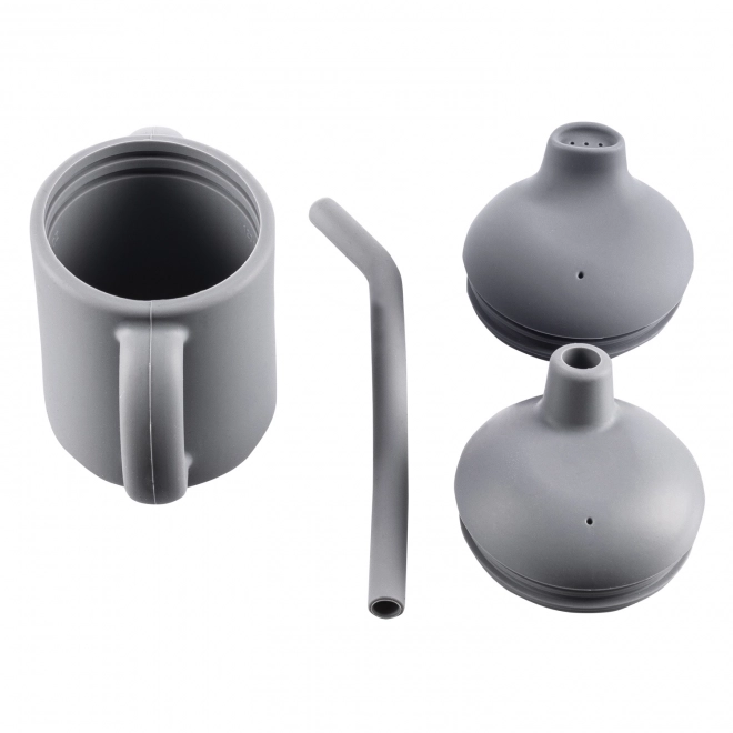 Siliconen Beker 2-in-1, Duifgrijs