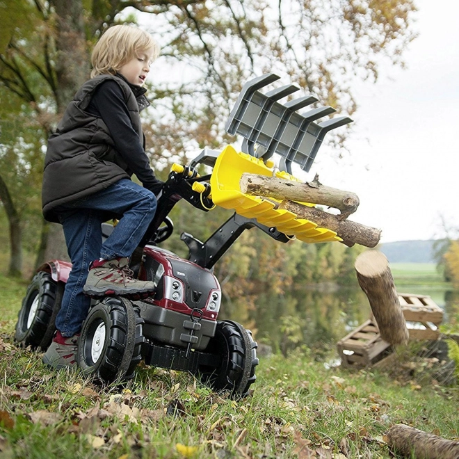 Schep voor tractor met grijper voor het laden van hout