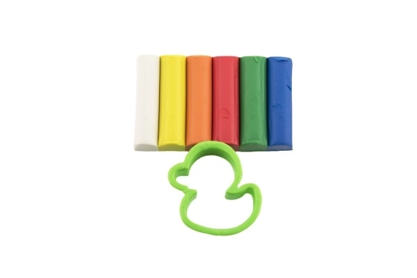 Modelleerklei/Plasticine NARA 50g 6 stuks met vorm 4 soorten op kaart 9,5x14cm