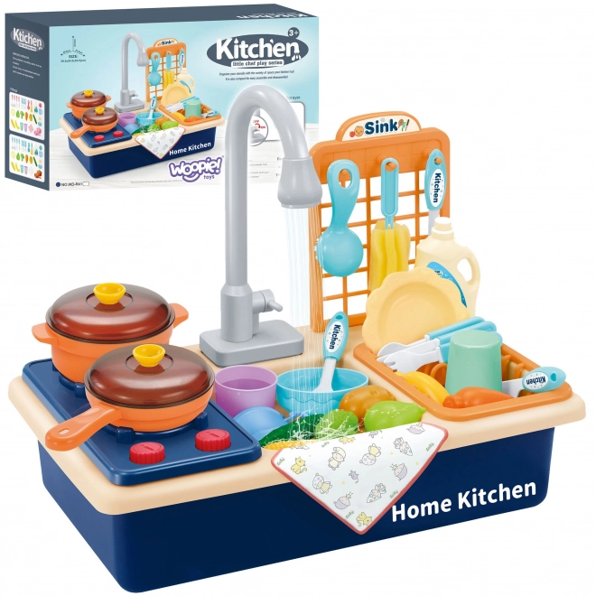Kinderkeukentje 2-in-1 met gootsteen en fornuis