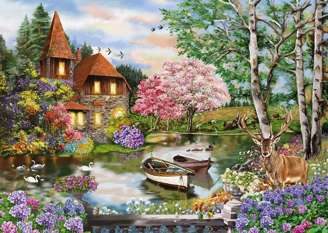 Puzzel Huis aan het meer 1000 stukjes SCHMIDT