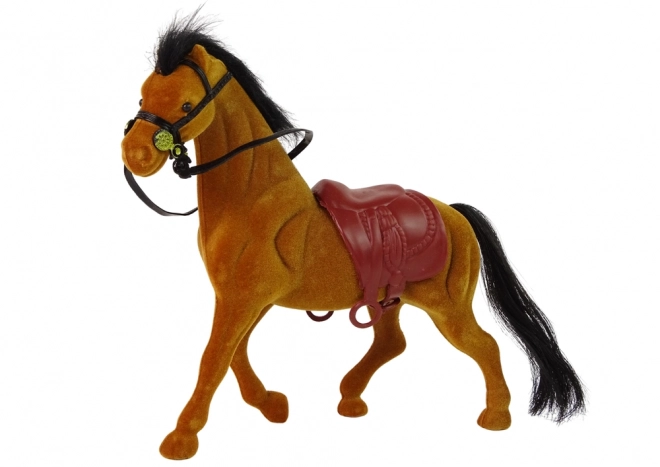 Boerderij bruine fluwelen paardfiguur