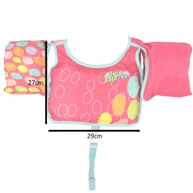 Roze kinder zwemvest met mouwen Bestway 3-6 jaar, 19-30 kg