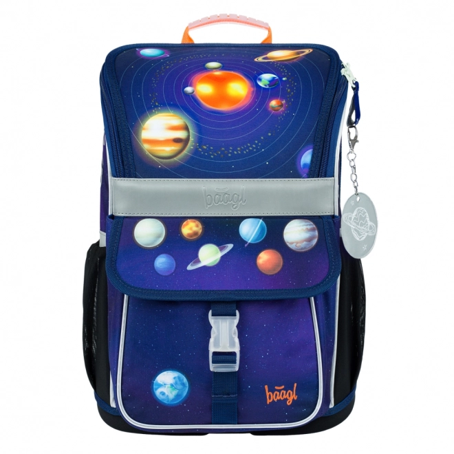 BAAGL SET 3 Zippy Planeten: Boekentas, etui, zak