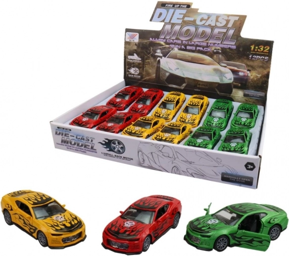 Metalen raceautootje met te openen deuren