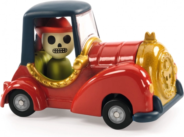 DJECO Crazy Motors autootje Rood Schedel