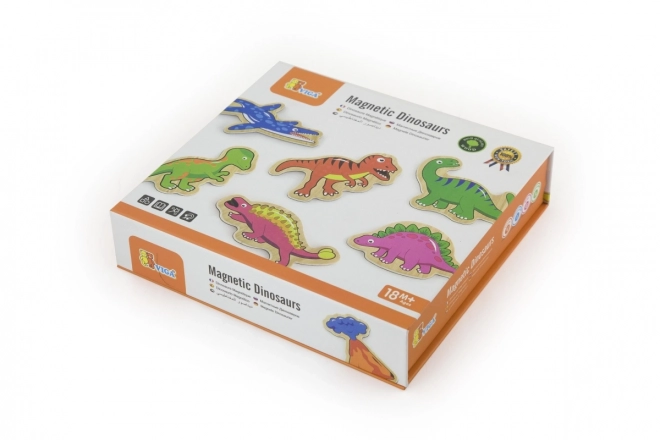 Houten magneten 20 st - dinosauriërs