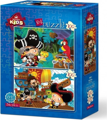 Puzzel Piraten 2×100 stukjes