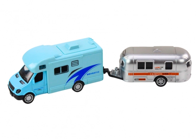 Speelgoed Off-road Auto Met Boot of Caravan Metalen Aandrijving