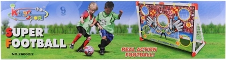 Kindervoetbaldoel met doelgaten en bal