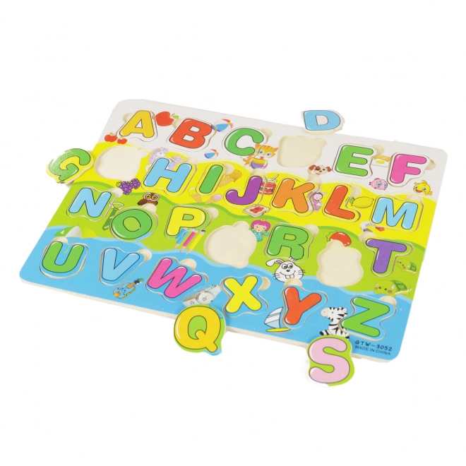 Houten invulpuzzel alfabet