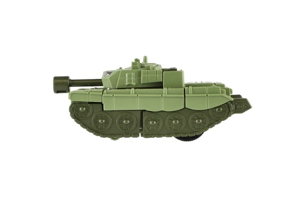 Transformer tank/robot plastic 14cm met traagheidsmotor 3 kleuren