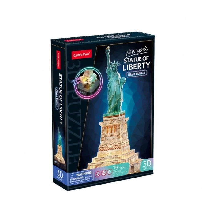 3D LED-puzzel Vrijheidsbeeld (nachtversie)