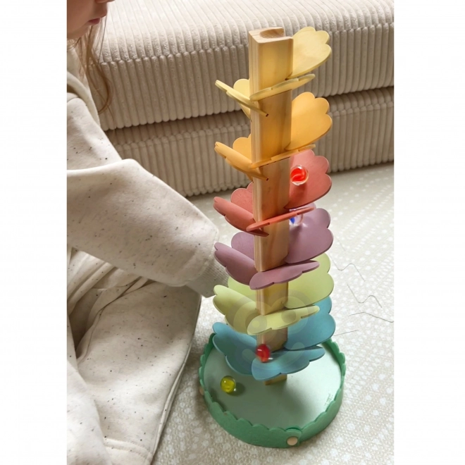 Houten knikkerbaan Duha Montessori WOOPIE GREEN