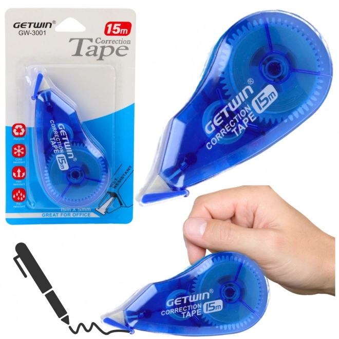 Correctietape Blauw 15m x 5mm