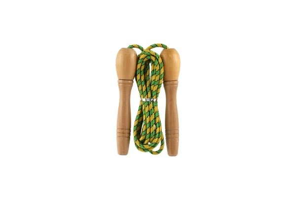 Verstelbaar springtouw met houten handvat - 270 cm