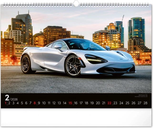 Muurkalender Snelle Auto's 2026