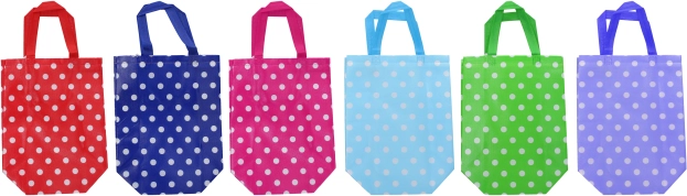 Cadeautas van non-woven textiel M 32 × 36 × 12 cm, het hele jaar door, kleurrijke mix