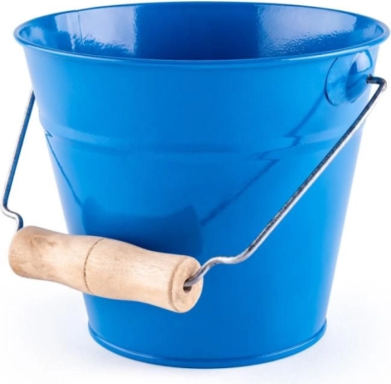 Woody tuin emmer blauw metalen