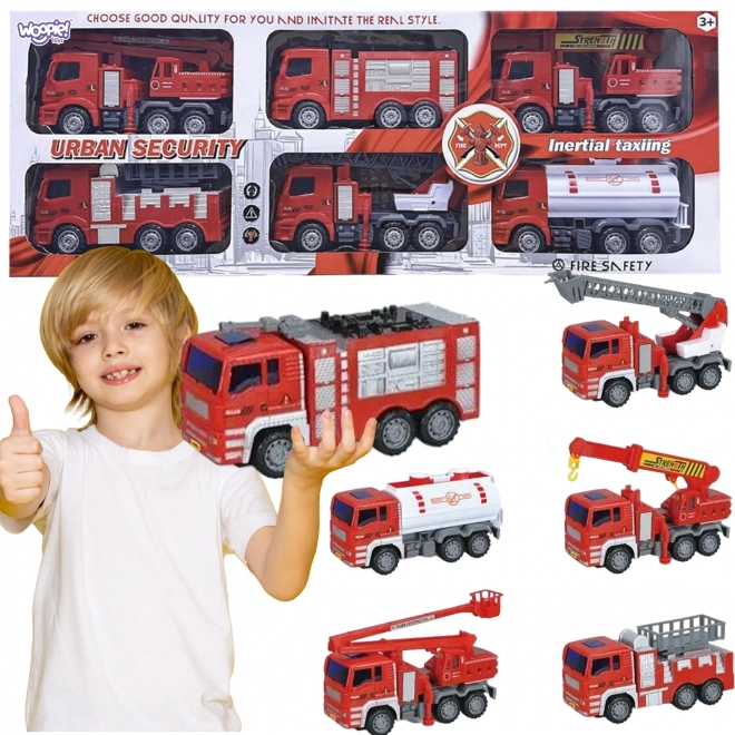 Woopie set brandweerauto's 6-in-1