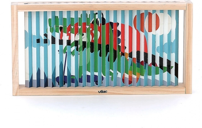 Houten 4D puzzel Dieren van Vilac