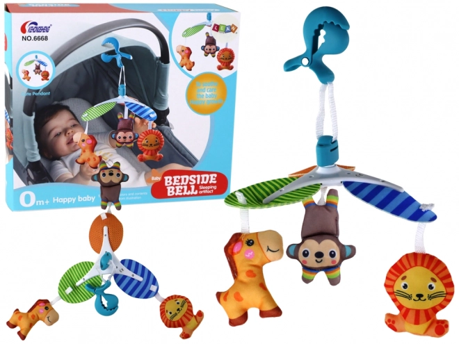 Klassieke baby mobiel voor in het bedje Dieren op clip