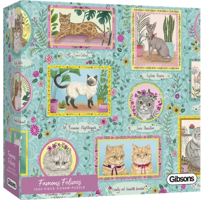 Gibsons Puzzel Beroemde Katten 1000 Stukken