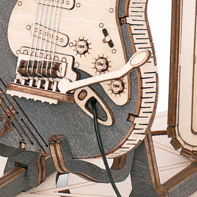 RoboTime houten 3D puzzel - Elektrische gitaar