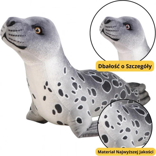 Pluchen Knuffelzeehond Grijs 37 cm