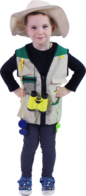 Kinderkostuum kleine avonturier met accessoires en Tsjechische opdruk